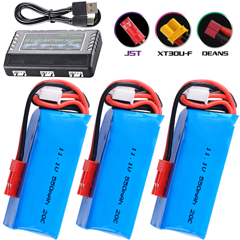 Drone Racing Charger - Литий-полимерный аккумулятор 11,1 В, 550 мАч
