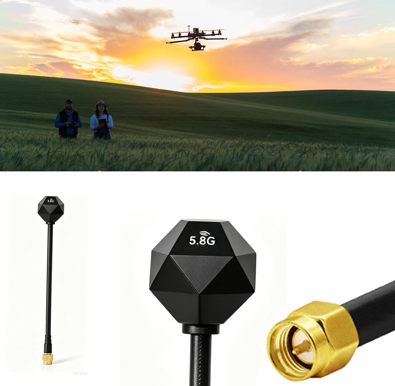 Антенна 5.8 ГГц 3.5dBi LHCP RP – обзор и цена Drone Racing Antenna